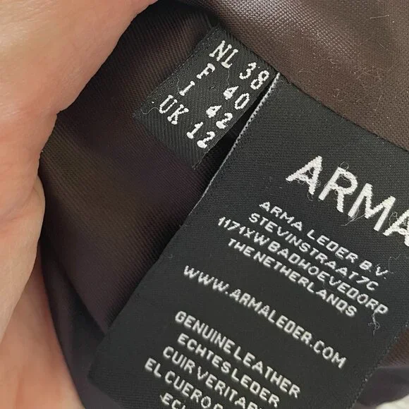 Arma ELETTRA | VINTAGE LEATHER JACKET Brown Medium - Picture 9 of 9